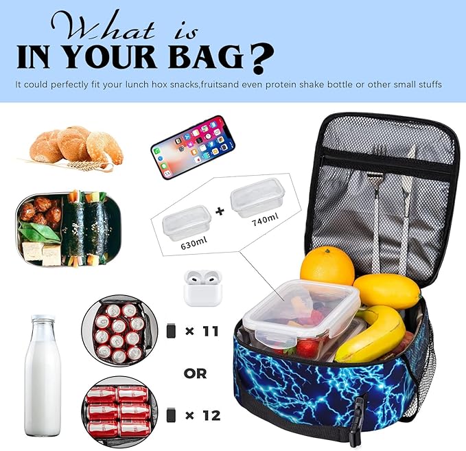American Football Lunch Bag for Boys Insulated Reusable Football Lunch Box Portable Waterproof Leakproof Footballs Lunch Tote Bag Boy Lunch Box for School Picnic Travel Back to School Gifts