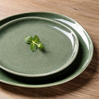 AmorArc 8.5" Ceramic Plates Set of 6 | Handmade Stoneware with Reactive Glaze for Dessert, Salad, Appetizer & Dinner | Microwave/Dishwasher Safe, Scratch Resistant