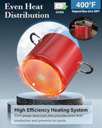 Cook N Home Nonstick Stockpot with Lid 6-Quarts, Professional Cooking Soup Pot, Casserole Cookware, Marble Red