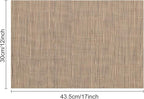 Myir JUN Placemats Set of 8, Vinyl Woven Placemats Place Mats Indoor Set of 8 Washable Table Mats Non-Slip Place mats for Dining Table (Light Brown, Set of 8)