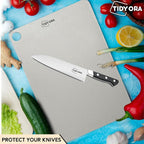 Titanium Cutting Board, Small 12” x 8” - 2MM Thick Premium Titanium Chopping Board - 100% Pure Titanium Cutting Boards for Kitchen - Double Sided, Ideal for Chopping, Slicing & Dicing