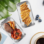 STARVAST 125 PCS Aluminum Pans 7.9 x 4.3 inch Disposable Loaf Pans With Clear Lids, 1.5lb Food Storage Containers Tin Pan for Individual Bread, Cake, Street Treats