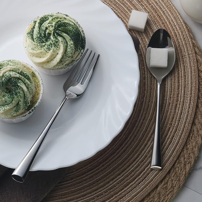 Alata Bailey 20-Piece Forged Silverware Set Stainless Steel Flatware Set,Service for 4,Mirror Polished Cutlery Set,Dishwasher Safe…