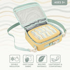 Bentgo Kids Lunch Bag (Whimsy & Wonder Collection) - Durable, Double-Insulated Lunch Bag for Kids 3+; Holds Lunch Box/Water Bottle/Snacks; Water-Resistant Fabric & Zip Pockets (Wavy)