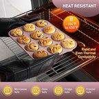 2 Pack 12 Cups Muffin Pan with Metal Reinforced Frame Regular Size Silicone Molds Cupcake Cake Baking Pans Cookie Baking Chocoflan Cupcake Mold Silicone Egg Bite Molds Baking Items Stuff