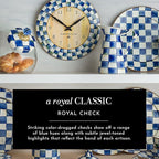 MACKENZIE-CHILDS Enamel Dipping Bowl, Small Serving Bowl for Entertaining, Blue-and-White Royal Check