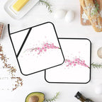 Cherry Blossom Pot Holders Set of 2 Heat Resistant & Non Slip Potholders, Japanede Sakura Oven Hot Pads for Kitchen Cooking Baking Barbecue