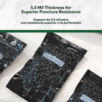 5" x 8" Recloseable Zip Storage Bag (100 Count) 5.5 Mil Durable - BPA Free Commerical Food Grade Reusable Resealable Zipper Vacuum Seal (Black and Black)