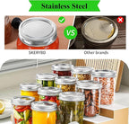 100-Count Canning Lids, Wide Mouth Mason Jars Lids for Ball/Kerr Jar, Large Mouth and Split-Type (Only Lids)