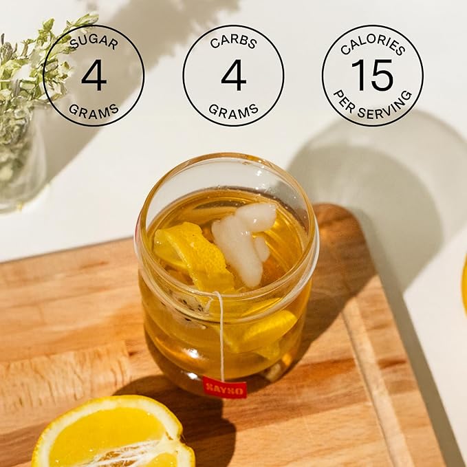 SAYSO Old Fashioned Original Craft Cocktail Tea Bag | Under 1 Min (With Bitters & Orange) | Steep in Whiskey & Cold Water |Organic, Certified Gluten-free & Non-GMO| (<4G Sugar, 15 Calories), 8 count