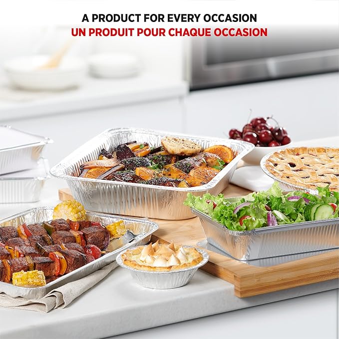 Starfrit (50-Pack 5” Deep Tart or Pie Plates (12.7 cm) - Recyclable - Disposable - Oven & Freezer Safe - Perfect for Baking Tarts & Pies