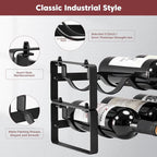 Stackable Wine Rack Countertop, Sturdy Wine Bottle Holder Freestanding for Cabinet, 2 Tier Small Tabletop Wine Holder Stand for Pantry Bar, Wire Wine Bottle Rack Metal Wine Storage Organizers
