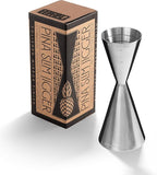 Piña Barware Slim Stainless Steel Commercial 2oz. / 1oz. Slim Style Measuring Jigger Bar Tool (Polished Finish)
