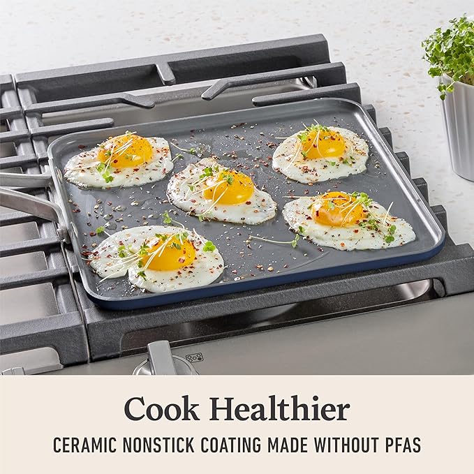 Calphalon® Premier Ceramic Nonstick 11" Square Griddle, Midnight Blue