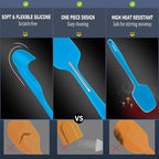 Anaeat Silicone Spatula Set of 5 - Seamless One-Pieces Design, Non-Stick Rubber Spatulas BPA Free Kitchen Scraper Flexible for Easy Baking, Cooking, Scraping & Mixing, Heat Resistant & Dishwasher Safe