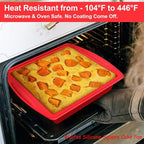 Walfos Silicone Square Cake Pan, 8 inch, Red, BPA Free, Non-Stick, Perfect for Brownies, Cakes, Bread, Pies, and Lasagna, Set of 2