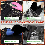 3 Pack Non-Stick Heavy Duty Oven Liners Set for Bottom of Electric Oven by Grill Magic - Thick, Heat Resistant Fiberglass Mat - Easy to Clean, Reduce Spills, Stuck Foods & Clean Up - BPA Free