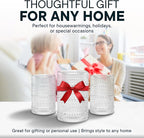 15 OZ Hobnail Drinking Set of 12 – Vintage Embossed Glassware, Textured Tumblers for Water, Beer, Cocktails, Mocktails, Whiskey & More – Includes Straws and Coasters – Clear