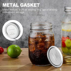 ZukoCert 24 Pcs 70mm Regular Mouth Canning Jar Lids, Leak-Proof Airtight Split-Type Metal Lids for Ball & Kerr Jars, Home Canning & Preservation