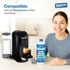 Descaling Solution Compatible with Nespresso Vertuo | Free Cleaning Cloth | 12 Month Supply | Made in the USA | Descaling Kit for all Nespresso Machines | 32 Oz | Coffee Machine Cleaner and Descaler