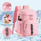 Cooler Backpack, Lightweight and Large Capacity Soft Backpack Cooler, Leak Proof Cooler Bag for Men Women