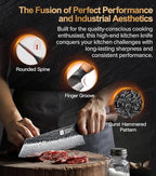 XINZUO 8.3 Inch Kiritsuke Chef Knife, Forged 67 Layers 10Cr15Comov High Carbon Damascus Steel Professional Kitchen Knife,Super Sharp，White Oak + Red G10 Gasket Handle