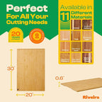 Riveira Wood Cutting Board – Gourmet Bamboo Grandeur: 30 x 20 Cutting Boards For Kitchen – Natural Wooden Cutting Boards For Kitchen – Innovative Juice Grooves Bamboo Cutting Board