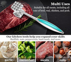 Aliglow Meat Tenderizer Hammer/Mallet Tool/Pounder For Tenderizing and Pounding Steak,Beef And Poultry. Solid Metal Construction With Rubber Comfort Grip Handle