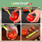 2 PCS Tomato Corer Tool,Strawberry Huller Stem Remover,Easy Fruit Stem Remover for Tomatoes, Strawberries,Vegetable and Fruit Kitchen Gadget