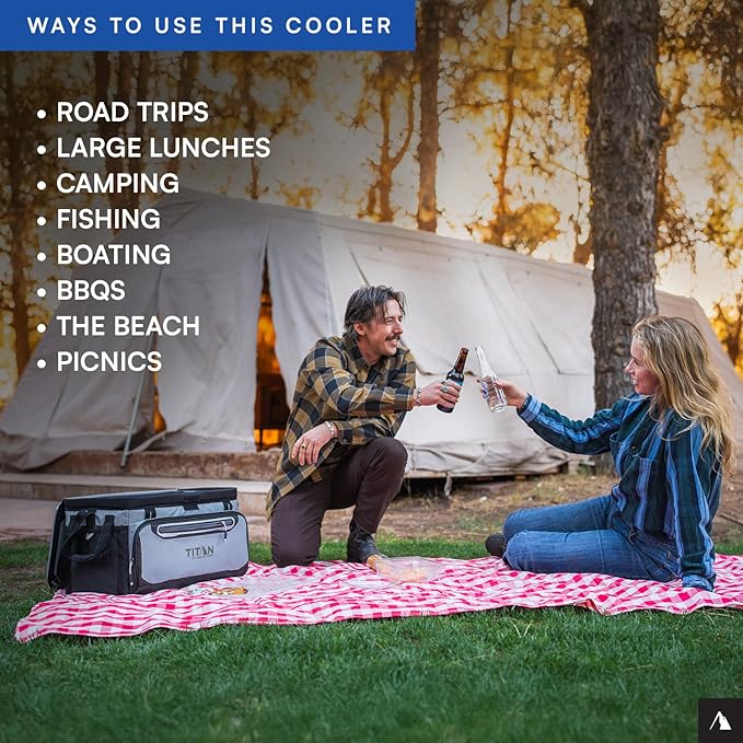 Titan by Arctic Zone 30 Can Zipperless Soft Cooler with HardBody Liner