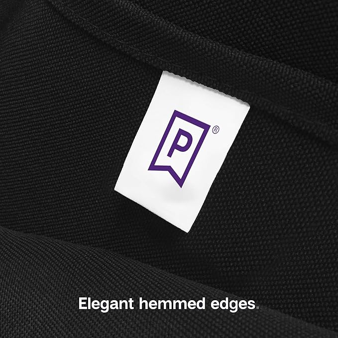 Gee Di Moda Rectangle Tablecloth - 90 x 156 Inch Black Table Cloth for 8 Foot Table with Floor-Length Drop - Heavy Duty Washable Fabric - 8 Ft Buffet Table, Holiday Party, Wedding & Baby Shower