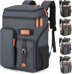 Insulated Cooler Backpack,33/45 Cans Multifunctional Double Deck Leakproof Cooler Bag with Sternum Strap,Large Capacity Lightweight Travel Camping Beach Backpack