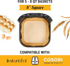 250 pcs Air Fryer Liners, Disposable Airfryer Paper Liners – Non-Stick and Oil Proof for Easy Cleanup, Great for Oven, Pans & Baking – 8” Square for 5-8 qt Basket by Baker's Signature