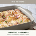 GreenPan Premiere Ovenware Healthy Ceramic Nonstick 13" x 9" Rectangular Baking Pan, PFAS-Free, Warp-Free Bakeware, Durable Quick Heating, Oven & Broiler Safe to 600F, Dishwasher Safe, Taupe