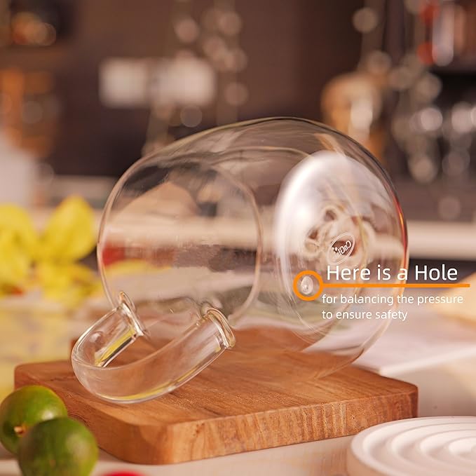 CNGLASS 12oz Double Walled Glass Coffee Mugs(2-pack),Clear Coffee Cups with Handle,Glass Espresso Mugs for Latte,Cappuccino,Tea