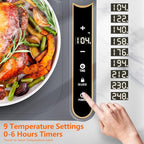 Food Warming Mat, 9 Temperature Modes & Upgraded Electric Heating Wire Full Surface Heating, Portable Warming Mat for Food, 6-Hours Auto Shut-Off Food Warming Mat for Buffet, Parties