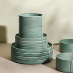 Stone Lain Bao 24-Piece Dinnerware Set Stoneware, Green