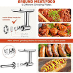 Stainless Steel Meat Grinder for KitchenAid Mixer, Meat Grinders, Sausage Stuffer, Burger Press, For Kitchen Aid Meat Grinder Attachment for Kitchenaid Stand Mixer, Dishwasher Safe