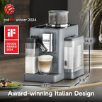 De'Longhi Rivelia Automatic Espresso Machine, Grinder & Frother, Easy Bean Switching, Pebble Gray