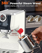 Tuni E2 58mm Espresso Machine 20Bar Espresso Maker, 𝐃𝐮𝐚𝐥 𝐁𝐨𝐢𝐥𝐞𝐫 Coffee Maker with 10mm Steam Milk Frother, Semi-automatic Coffee Machine with UKLA Pump for Espresso, Gift for Coffee Lover