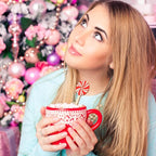 Jinei 120 Pcs Pastel Christmas Wooden Coffee Stirrers Candy Style Stir Sticks Disposable Drink Stirrers for Christmas Chocolate Milkshake Restaurant Home Office Supplies