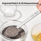 U-Taste Coffee Scoop 1 Tablespoon: 18/8 Stainless Steel Measuring Scooper for Ground Coffee, Bean, Powder, Espresso, 4.3in Long Handle Metal Measure Spoon for Canister, Jar (1Tbsp/15ml)