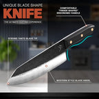 Kitchen perfection Handmade Chefs Carving Knife For Meat Cutting- Extremely Sharp Cooking Knife 8 Inch -Hand Sharpen Best Gift For Men - High Carbon Steel w/Canvas Sheath