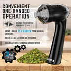 Mamba Original 1g Black USB Electric Herb Grinder with Color Box. Small Portable Metal Herbal Machine & Spice Mill for the Kitchen