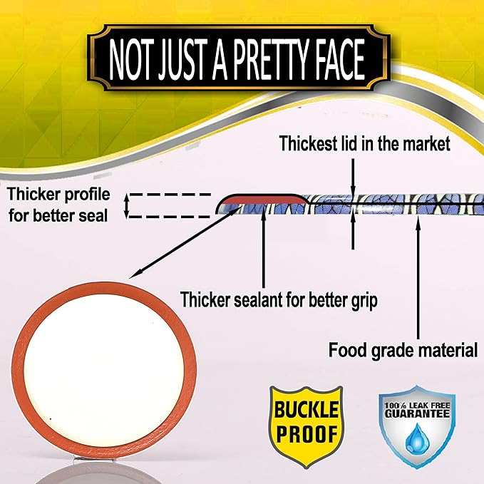 Supa Ant Wide Mouth Canning Lids (100pcs) Decorative Tin Canning Lids Wide Mouth (Versailles) Buckle Proof and Rust Proof - Perfect Fit Can Lid for Mason Jars Canning Supplies