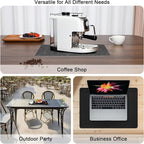 Myir JUN Dual Sided Faux Leather Place Mats Set of 4, Indoor & Outdoor Placemats - Non-Slip, Washable, Square (Gray Black)