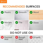 GLUIT Adhesive Wall Hooks for Hanging Heavy Duty 22 lbs Hooks for Walls No Damage, Towel Sticky Clear Hooks, Waterproof, Home, Bathroom, Kitchen, Office, and Outdoor, 40 Pack