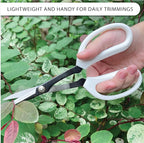 Precision Gardening Scissors Plant Trimming Pruning Shears Garden Pruners for Orchid Bonsai Hydroponic Flower Clipper Garden Snip 8 Inch Long