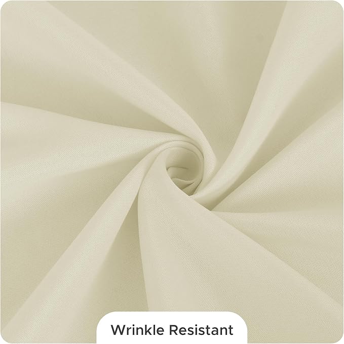 Fitable 8 Pack Round Tablecloths: Stain Resistant Wrinkle Free Circle Table Clothes, Washable Reusable Polyester Table Covers for Wedding Party Birthday Banquet Reception(Ivory, 84 Inch)