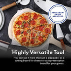 New Star Foodservice 50295 Restaurant-Grade Wooden Pizza Peel, 16" L x 14" W Plate, with 10" L Wooden Handle, 24" Overall Length